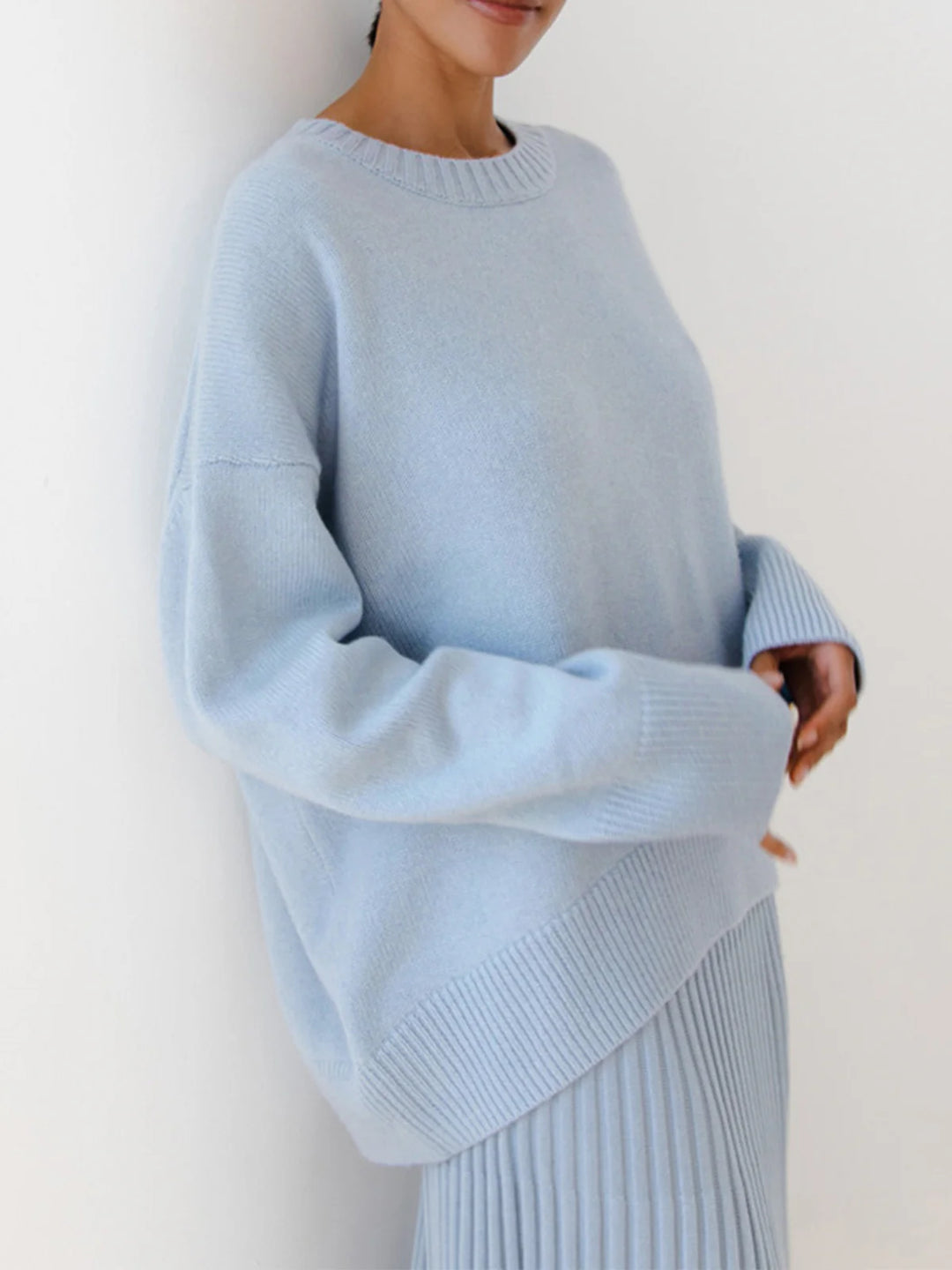 Oversized Knit O-Neck Sweater
