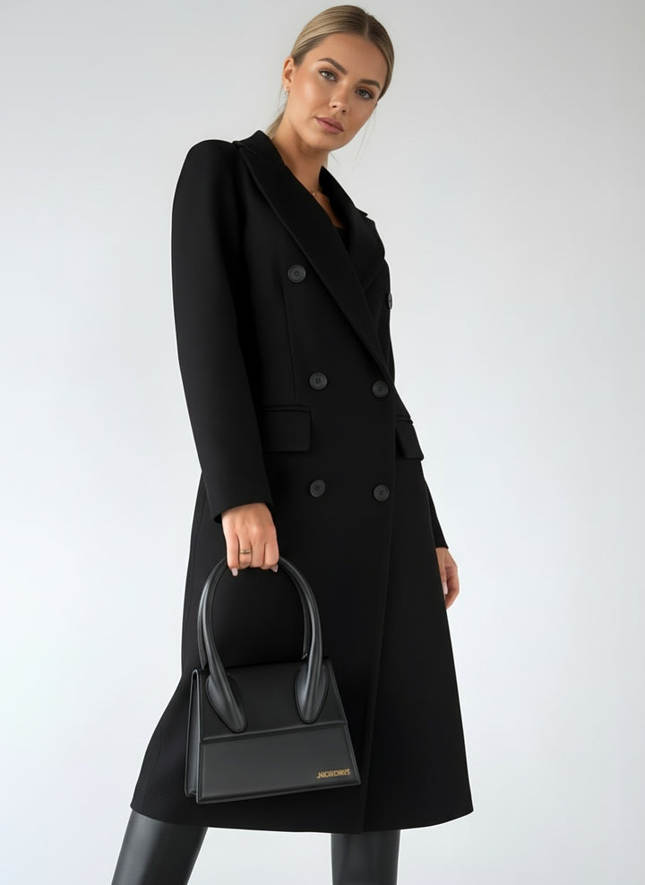 Double-Breasted Woolen Coat