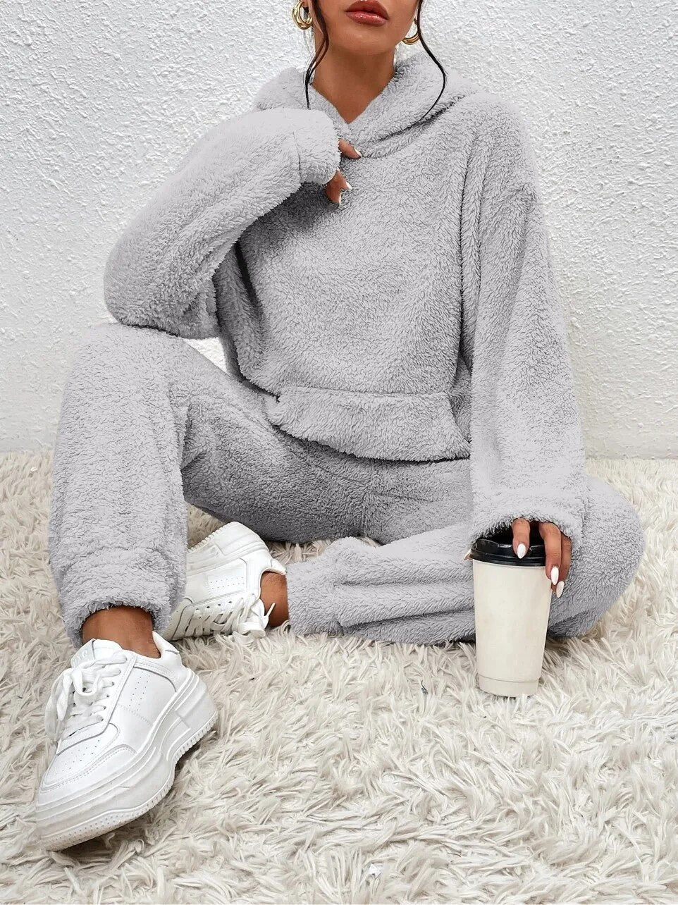 Soft Fleece Two-Piece Lounge Set