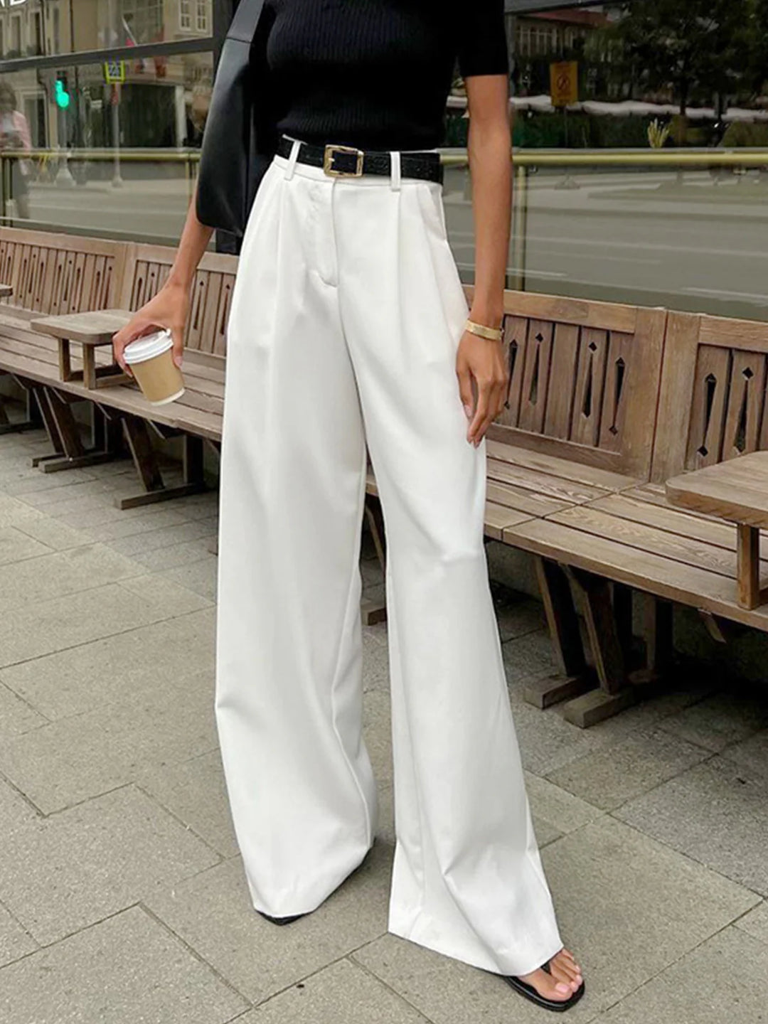 High Waist Wide-Leg Pants