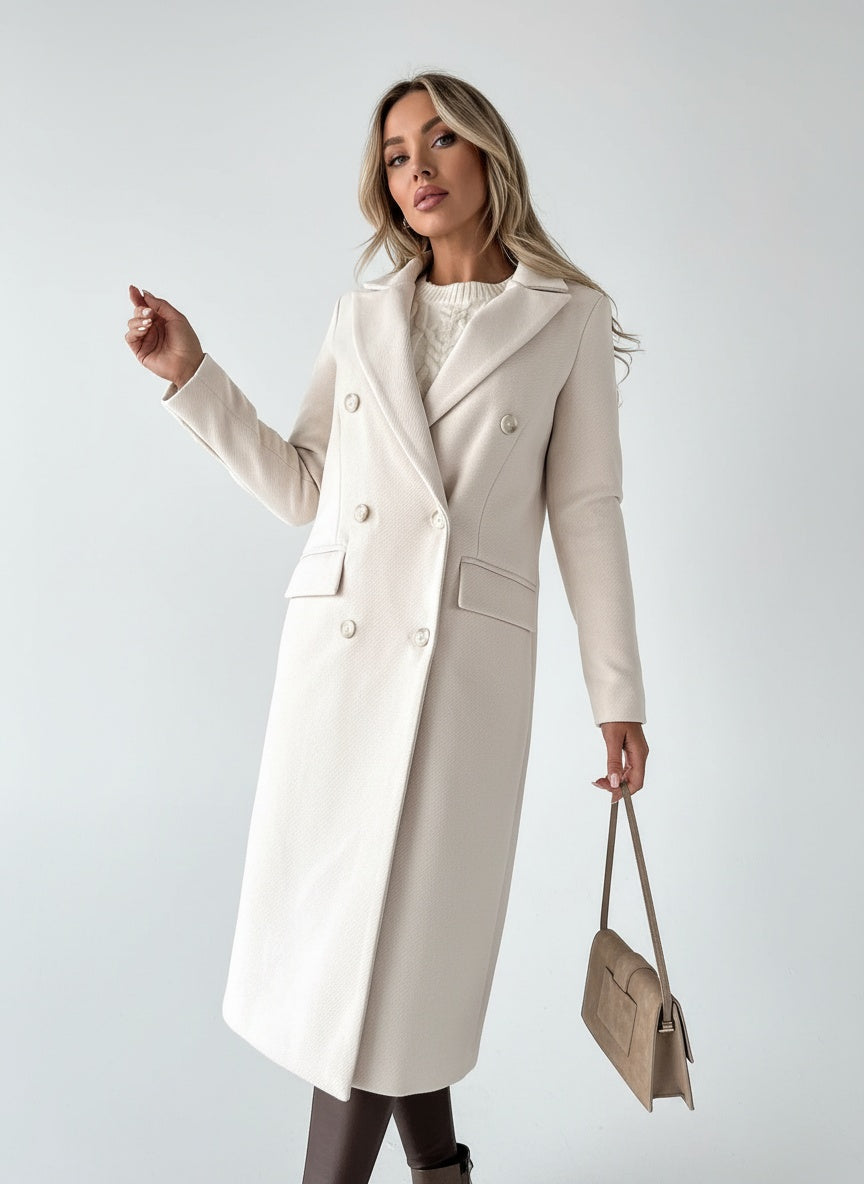 Double-Breasted Woolen Coat