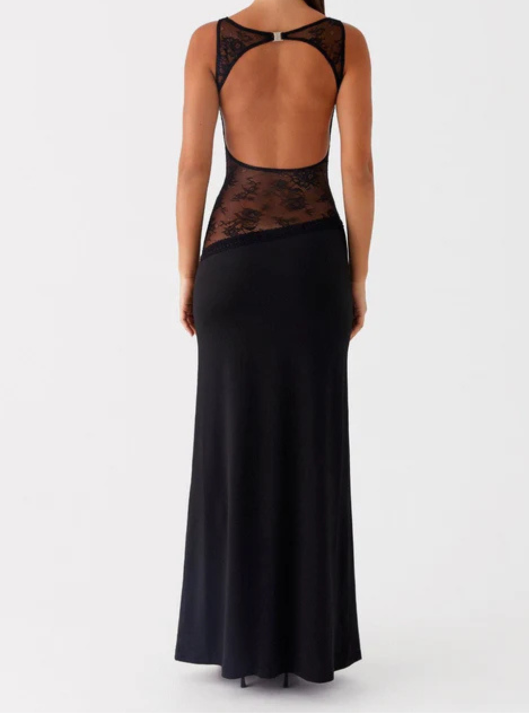 Low Waist Lace Maxi Dress