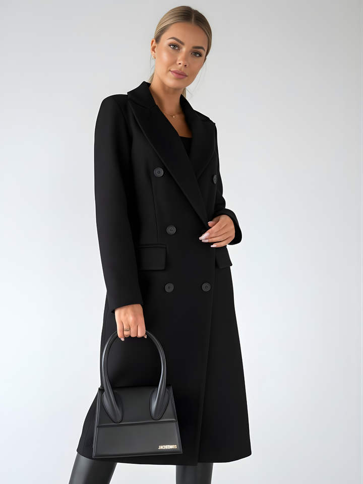 Double-Breasted Woolen Coat