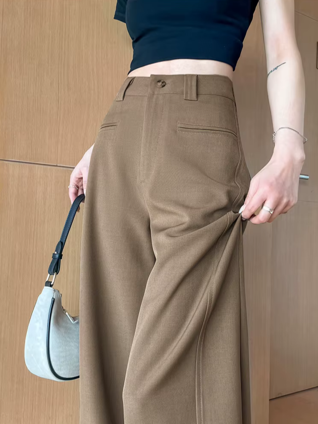 High-Waist Wide-Leg Office Pants